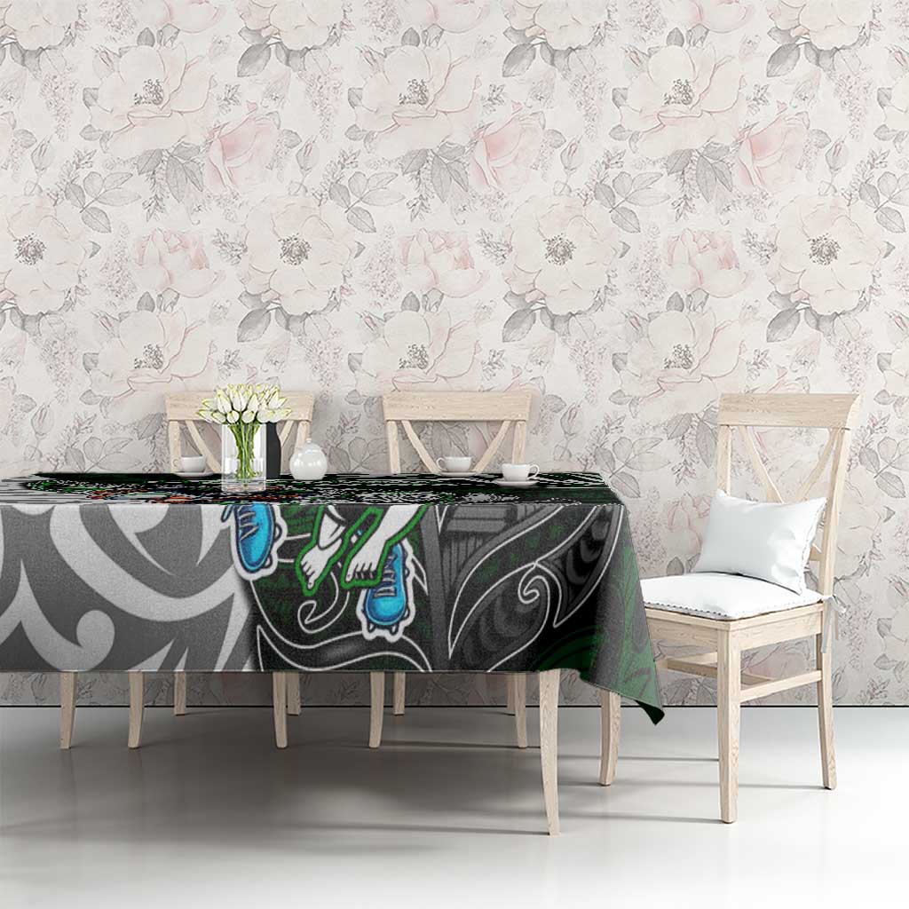 NZ Aotearoa Rugby Tablecloth New Zealand Silver Fern