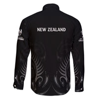 New Zealand Family Matching Long Sleeve Bodycon Dress and Hawaiian Shirt Rugby 2023 Champions Black DT02 - Polynesian Pride