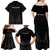 New Zealand Family Matching Off Shoulder Maxi Dress and Hawaiian Shirt Rugby 2023 Champions Black DT02 - Polynesian Pride