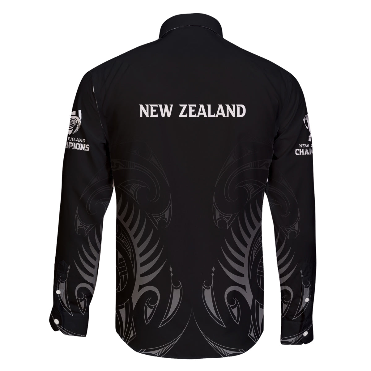 New Zealand Family Matching Off Shoulder Maxi Dress and Hawaiian Shirt Rugby 2023 Champions Black DT02 - Polynesian Pride