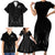 New Zealand Family Matching Short Sleeve Bodycon Dress and Hawaiian Shirt Rugby 2023 Champions Black DT02 - Polynesian Pride