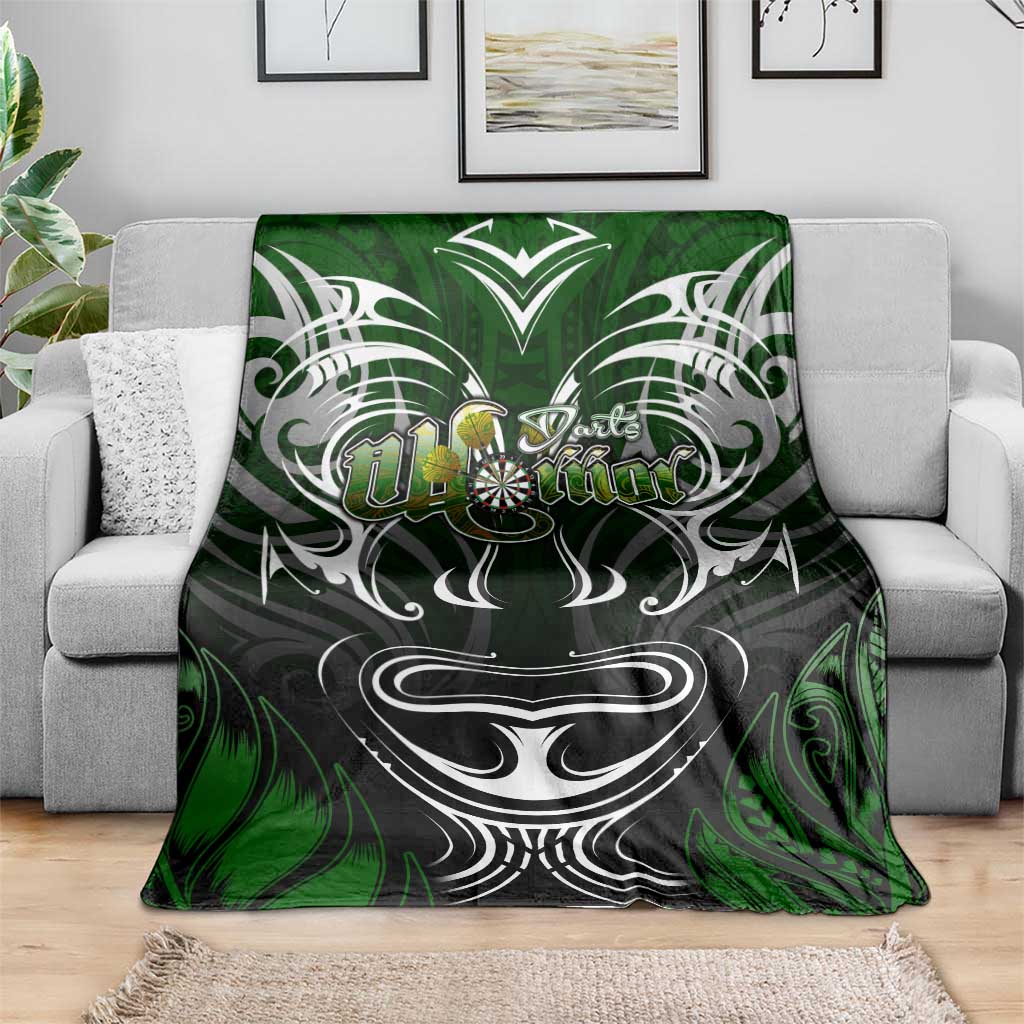 Warriors Maori Darts Blanket New Zealand Darts Silver Fern