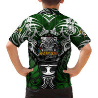Personalised Warriors Maori Darts Family Matching Long Sleeve Bodycon Dress and Hawaiian Shirt New Zealand Darts Silver Fern