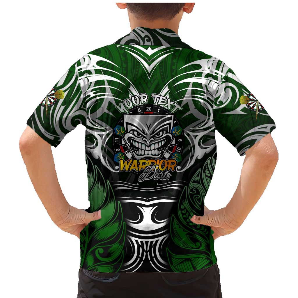 Personalised Warriors Maori Darts Family Matching Mermaid Dress and Hawaiian Shirt New Zealand Darts Silver Fern