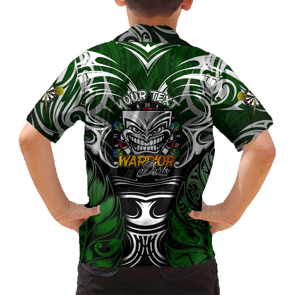 Personalised Warriors Maori Darts Family Matching Puletasi and Hawaiian Shirt New Zealand Darts Silver Fern