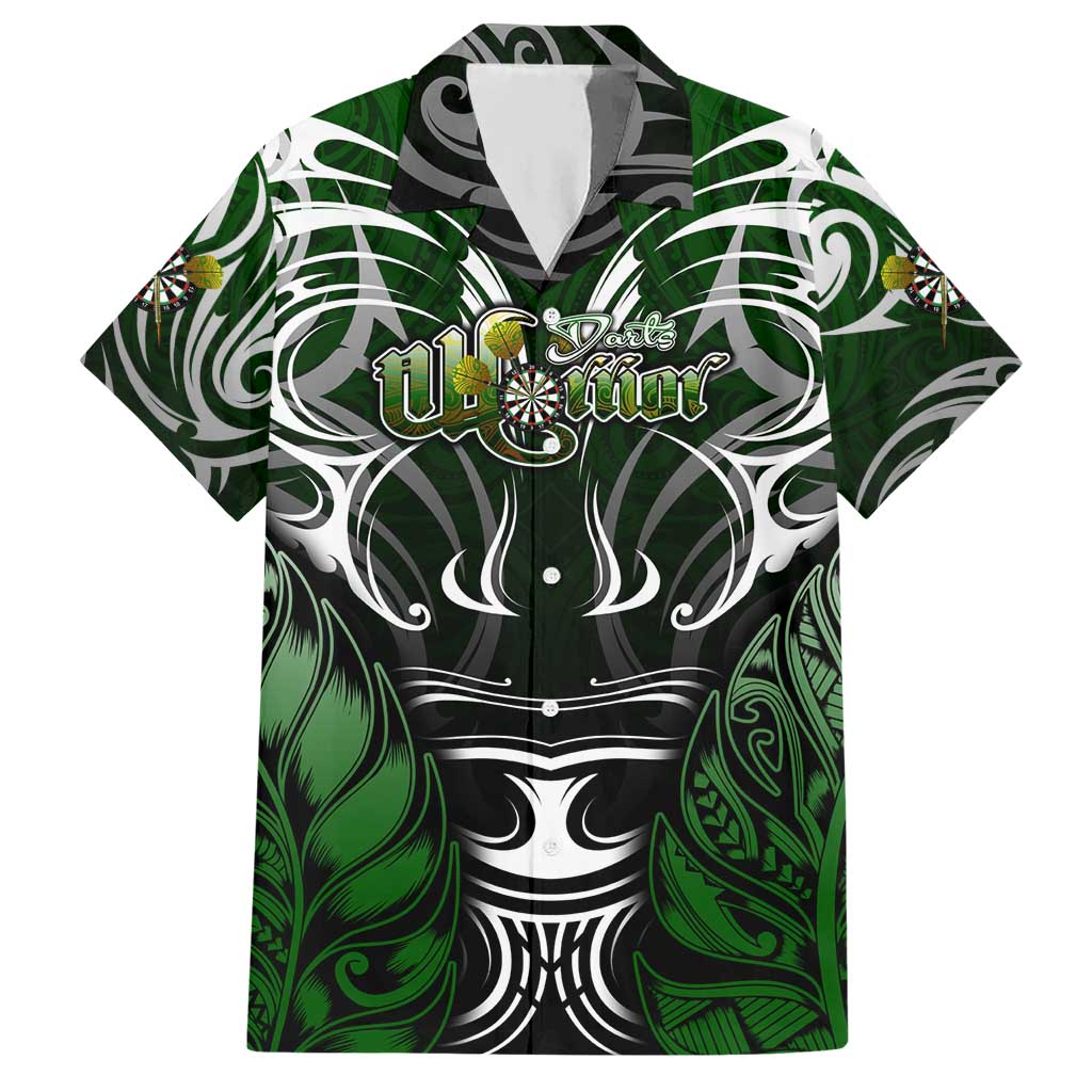 Personalised Warriors Maori Darts Hawaiian Shirt New Zealand Darts Silver Fern
