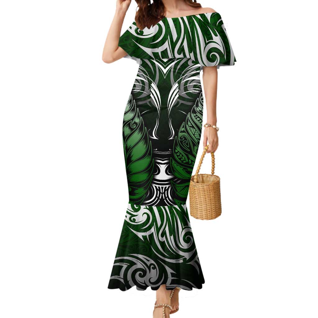 Personalised Warriors Maori Darts Mermaid Dress New Zealand Darts Silver Fern