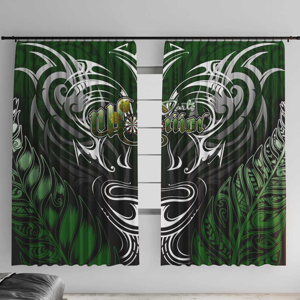 Warriors Maori Darts Window Curtain New Zealand Darts Silver Fern