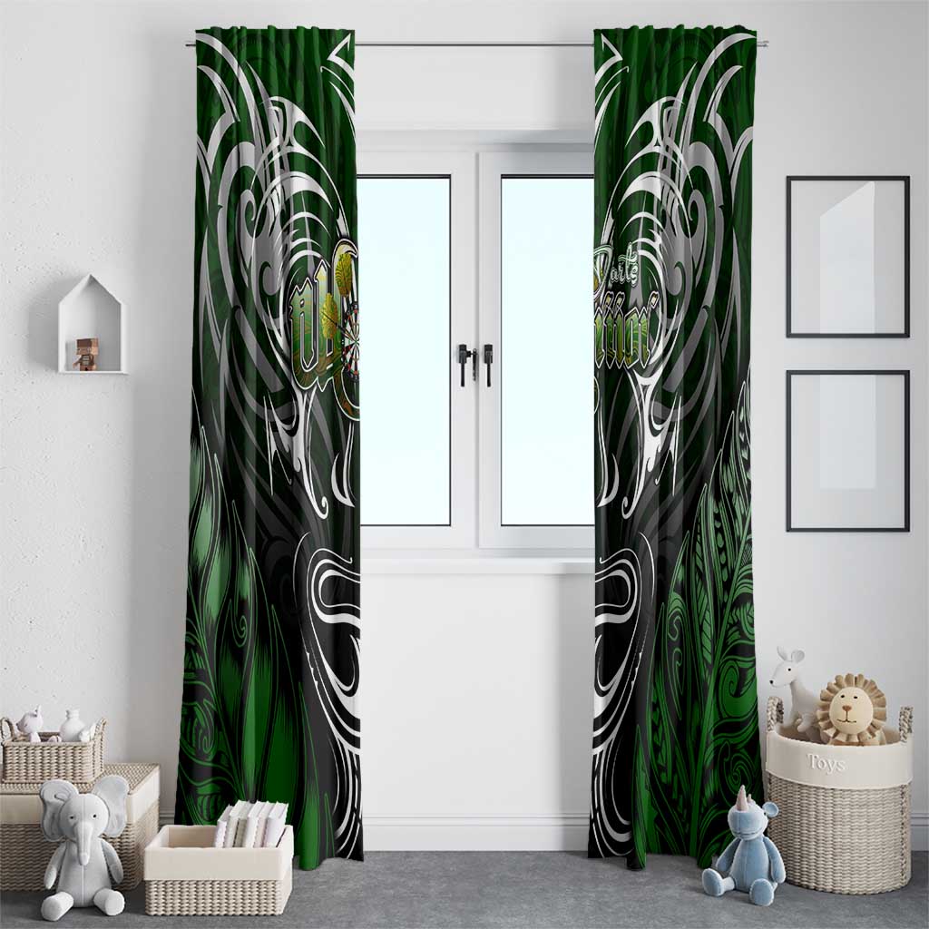 Warriors Maori Darts Window Curtain New Zealand Darts Silver Fern