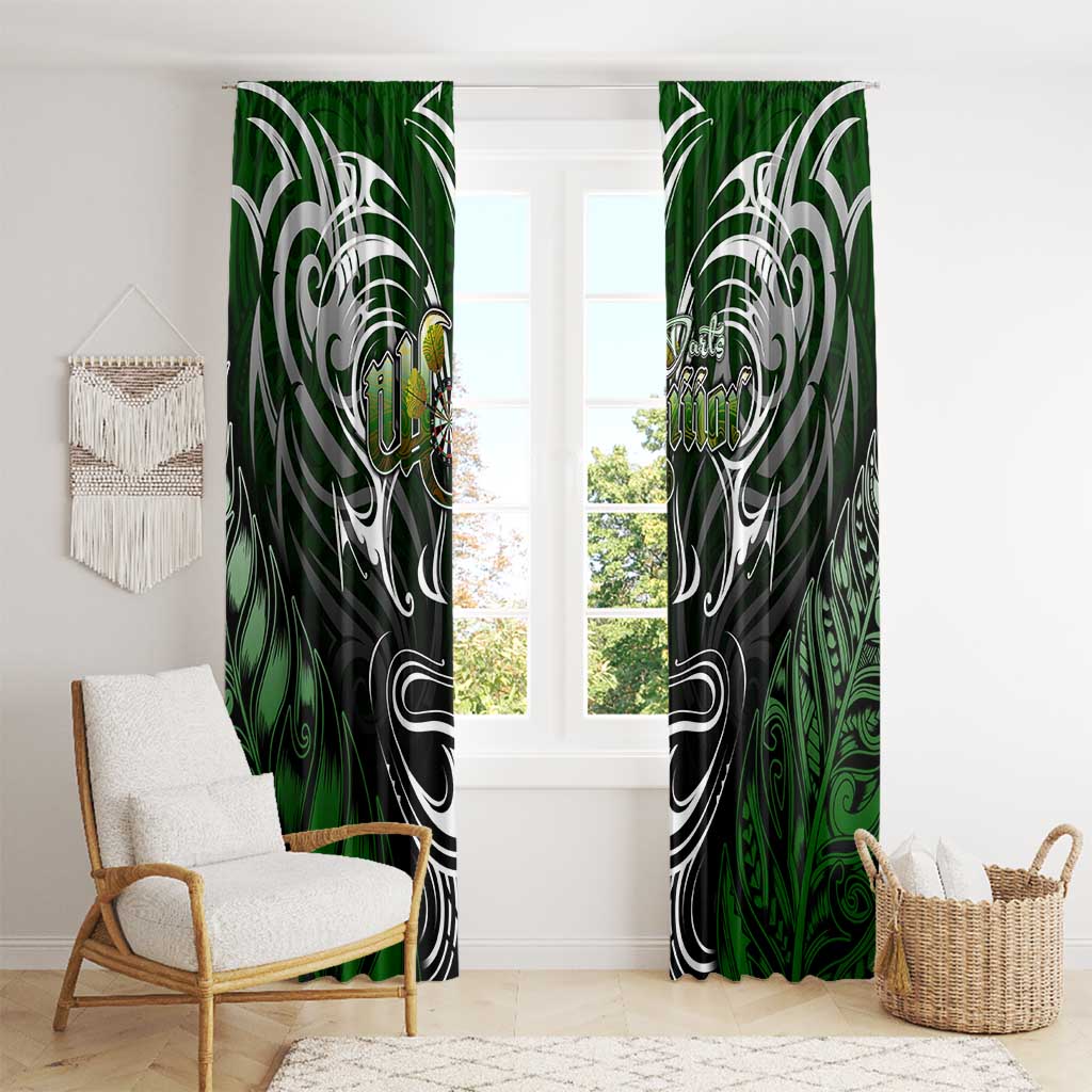 Warriors Maori Darts Window Curtain New Zealand Darts Silver Fern