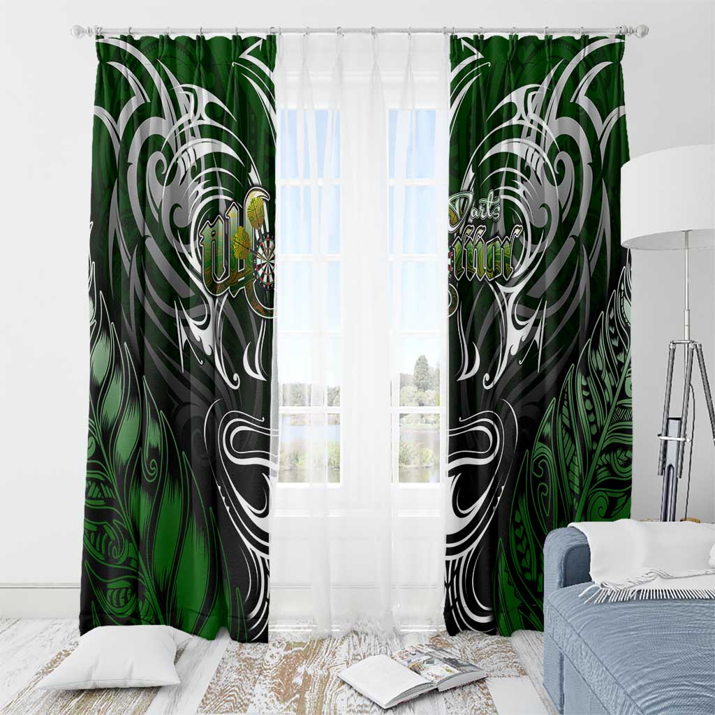 Warriors Maori Darts Window Curtain New Zealand Darts Silver Fern
