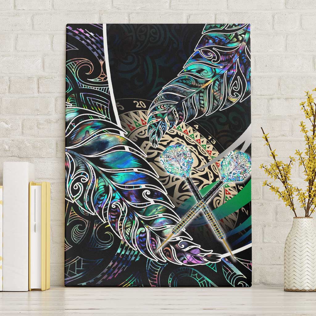 New Zealand Darts Canvas Wall Art NZ Paua Shell Maori Fern