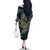Personalised New Zealand Darts Family Matching Off The Shoulder Long Sleeve Dress and Hawaiian Shirt NZ Paua Shell Maori Fern