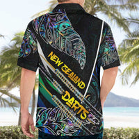 Personalised New Zealand Darts Hawaiian Shirt NZ Paua Shell Maori Fern