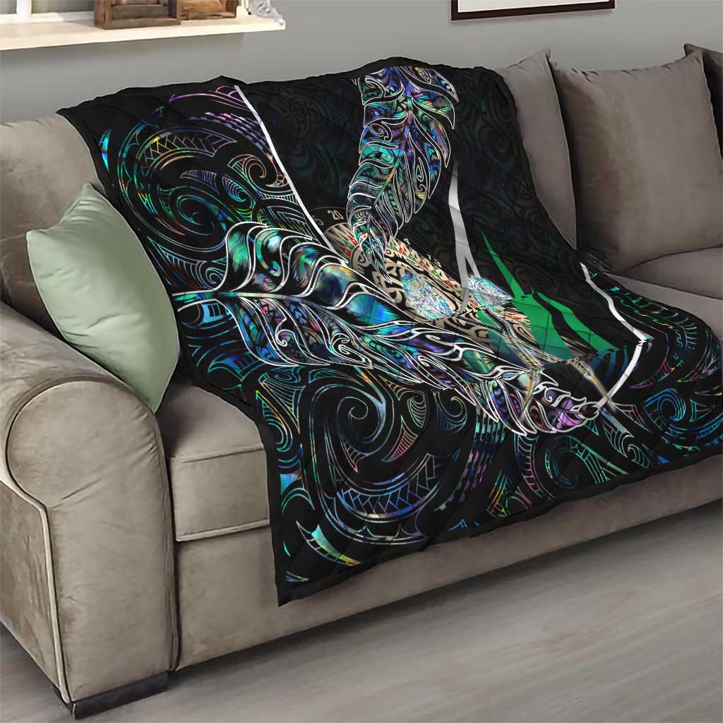New Zealand Darts Quilt NZ Paua Shell Maori Fern