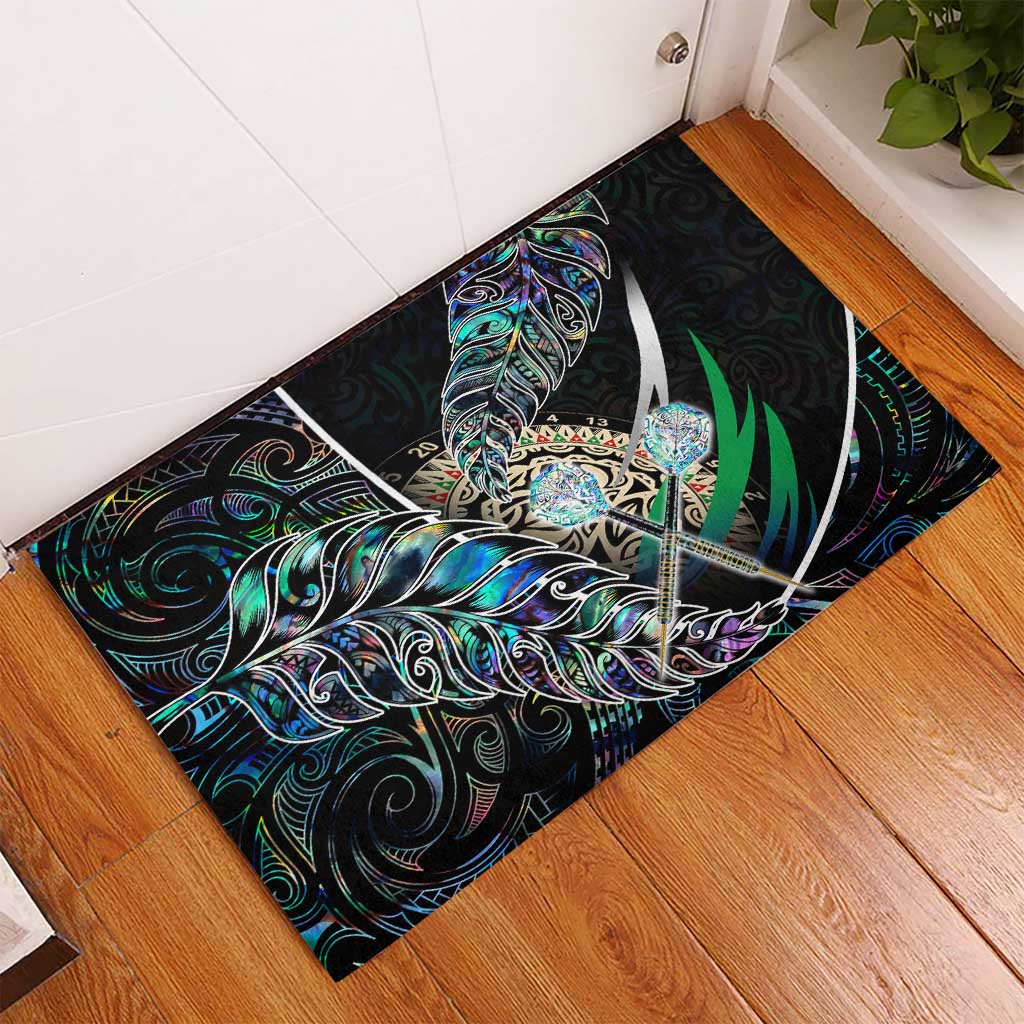 New Zealand Darts Rubber Doormat NZ Paua Shell Maori Fern