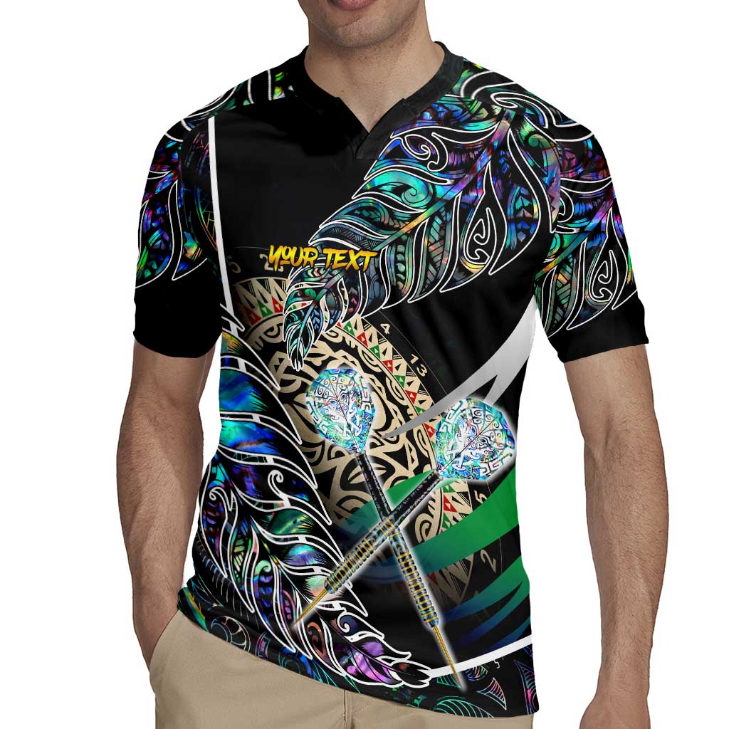 Personalised New Zealand Darts Rugby Jersey NZ Paua Shell Maori Fern