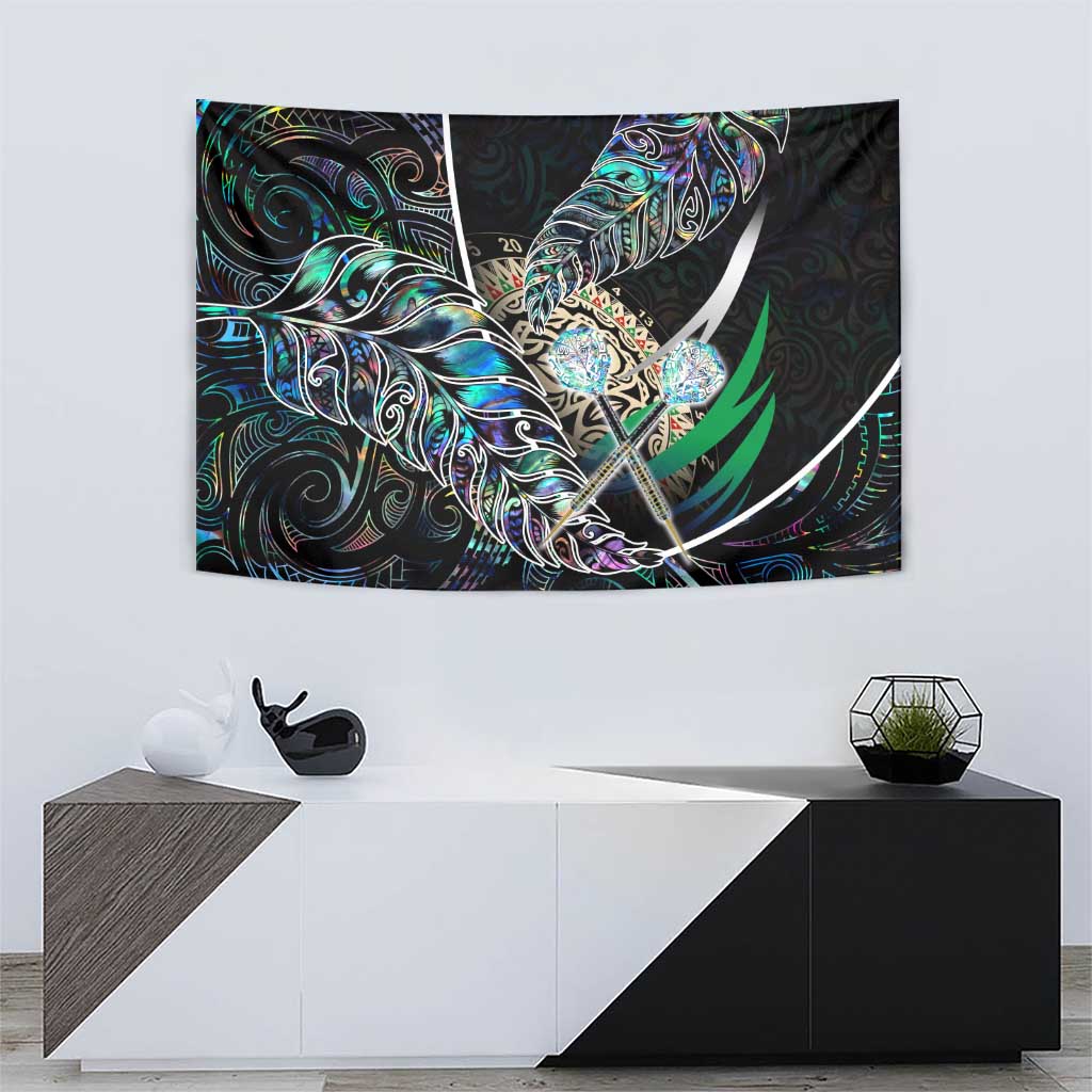 New Zealand Darts Tapestry NZ Paua Shell Maori Fern
