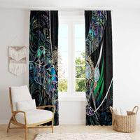 New Zealand Darts Window Curtain NZ Paua Shell Maori Fern
