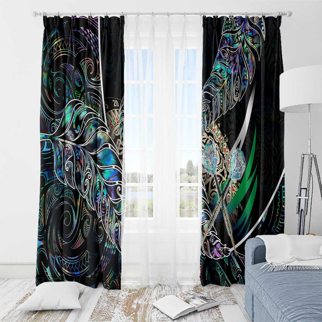 New Zealand Darts Window Curtain NZ Paua Shell Maori Fern
