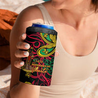 Vanuatu 45th Independence Anniversary 4 in 1 Can Cooler Tumbler Flower Melanesian Namele Turtle DT02 - Polynesian Pride