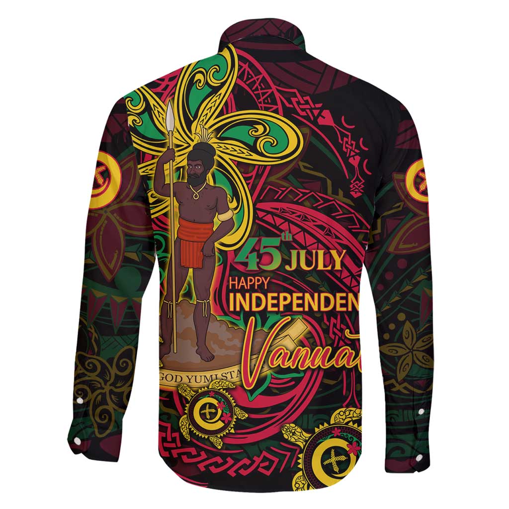 Custom Vanuatu 45th Independence Anniversary Family Matching Summer Maxi Dress and Hawaiian Shirt Flower Melanesian Namele Turtle - Polynesian Pride