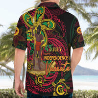 Custom Vanuatu 45th Independence Anniversary Hawaiian Shirt Flower Melanesian Namele Turtle DT02 - Polynesian Pride