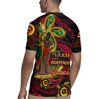 Custom Vanuatu 45th Independence Anniversary Rugby Jersey Flower Melanesian Namele Turtle DT02 - Polynesian Pride