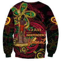 Custom Vanuatu 45th Independence Anniversary Sweatshirt Flower Melanesian Namele Turtle DT02 - Polynesian Pride