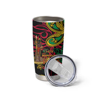 Vanuatu 45th Independence Anniversary Tumbler Cup Flower Melanesian Namele Turtle - Polynesian Pride