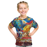 Custom The Philippines 126th Independence Anniversary Kid T Shirt Art Style - Polynesian Pride