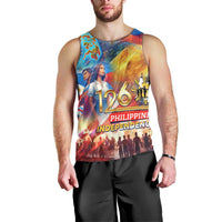 Custom The Philippines 126th Independence Anniversary Men Tank Top Art Style - Polynesian Pride