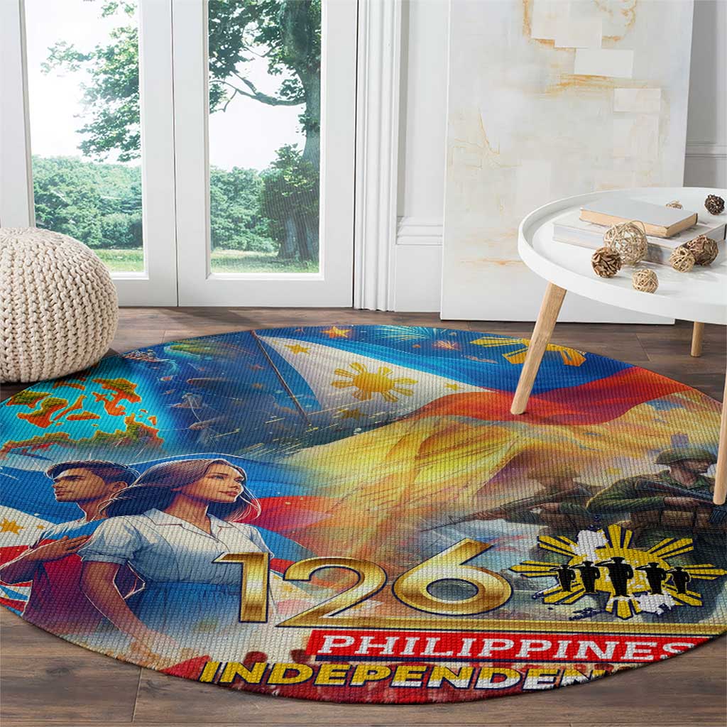 The Philippines 126th Independence Anniversary Round Carpet Art Style - Polynesian Pride