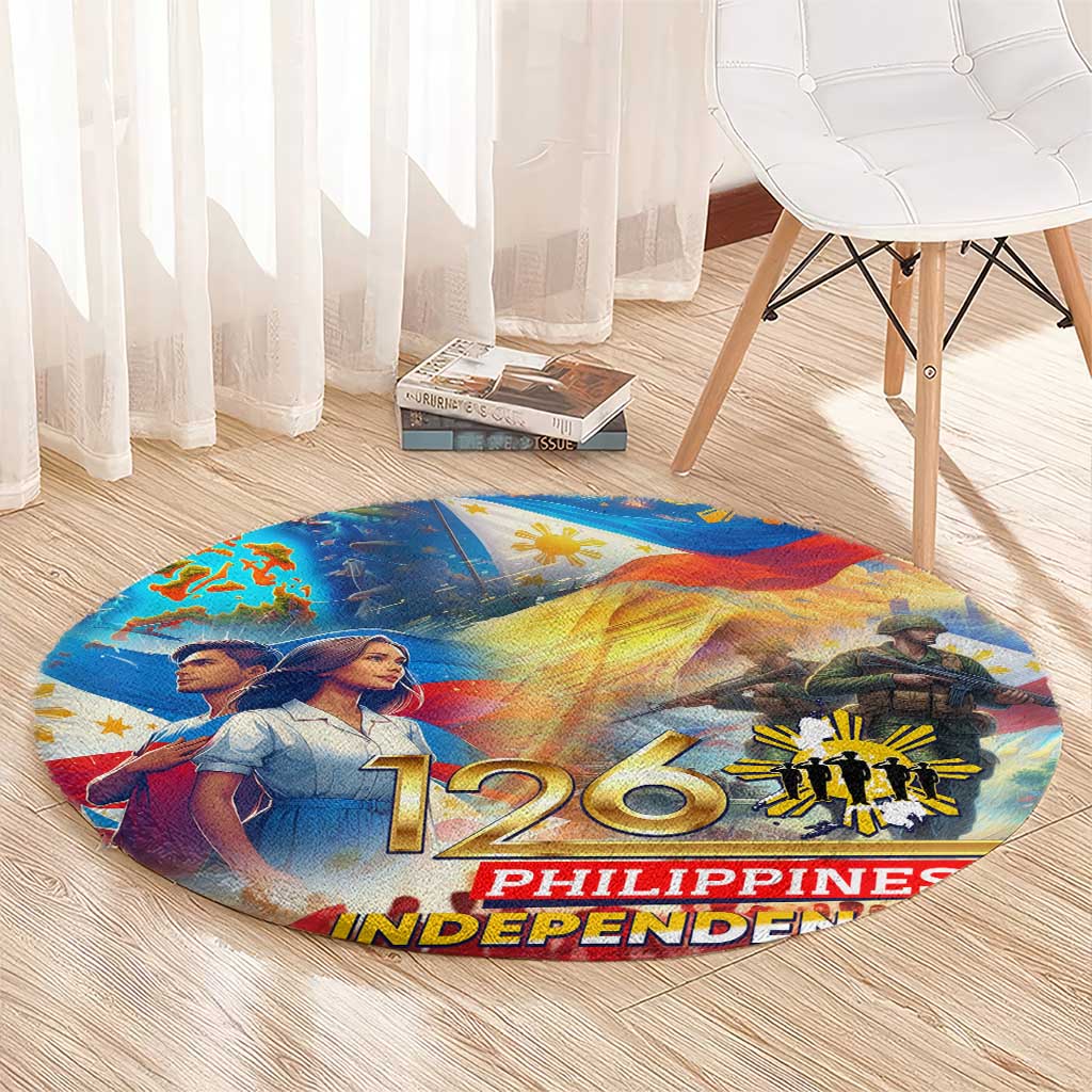 The Philippines 126th Independence Anniversary Round Carpet Art Style - Polynesian Pride