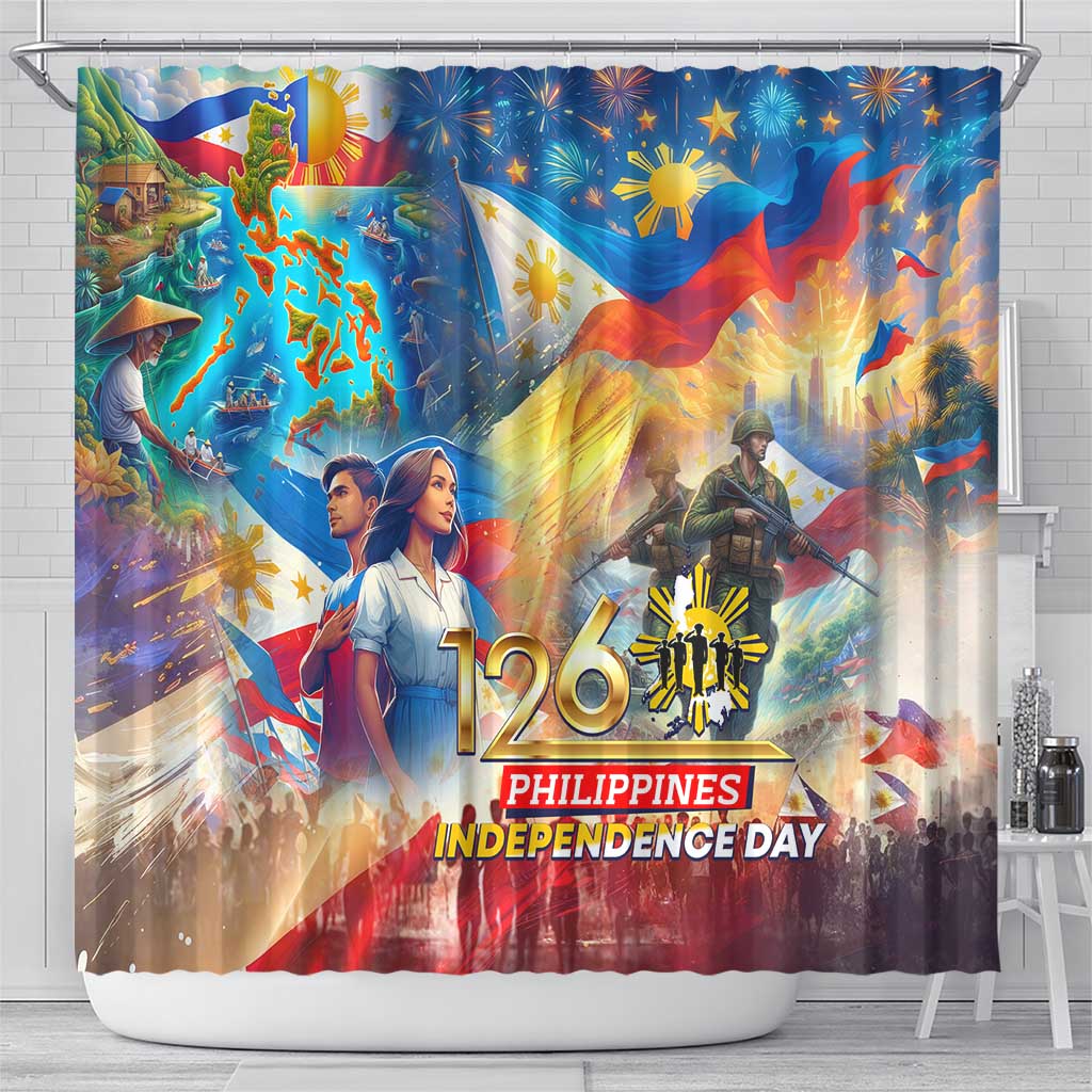 The Philippines 126th Independence Anniversary Shower Curtain Art Style - Polynesian Pride