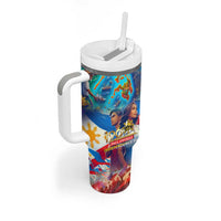 The Philippines 126th Independence Anniversary Tumbler With Handle Art Style - Polynesian Pride