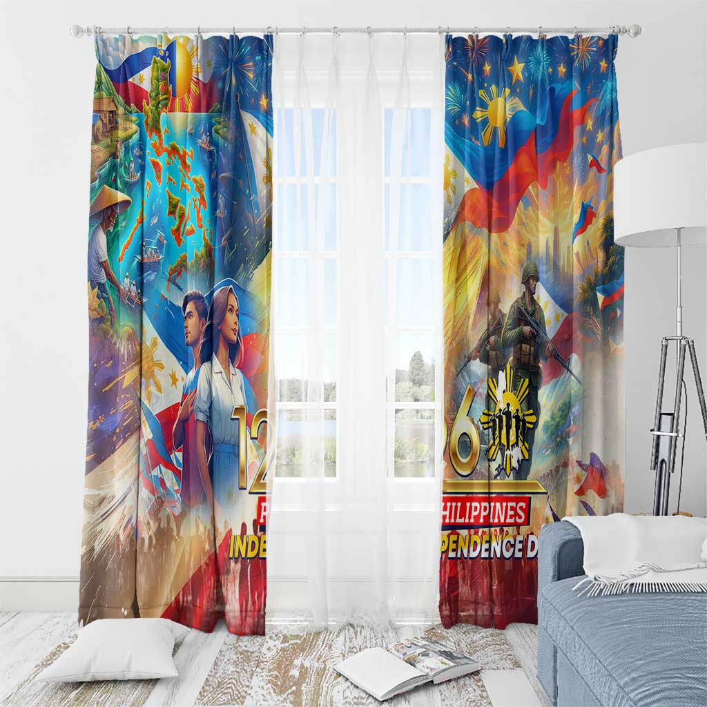 The Philippines 126th Independence Anniversary Window Curtain Art Style - Polynesian Pride