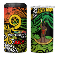 Vanuatu 45th Independence Anniversary 4 in 1 Can Cooler Tumbler Melanesian Pattern Reggae DT02 One Size: 16 oz Art - Polynesian Pride