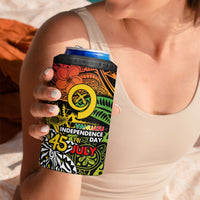 Vanuatu 45th Independence Anniversary 4 in 1 Can Cooler Tumbler Melanesian Pattern Reggae DT02 - Polynesian Pride