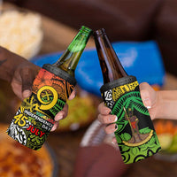 Vanuatu 45th Independence Anniversary 4 in 1 Can Cooler Tumbler Melanesian Pattern Reggae DT02 - Polynesian Pride