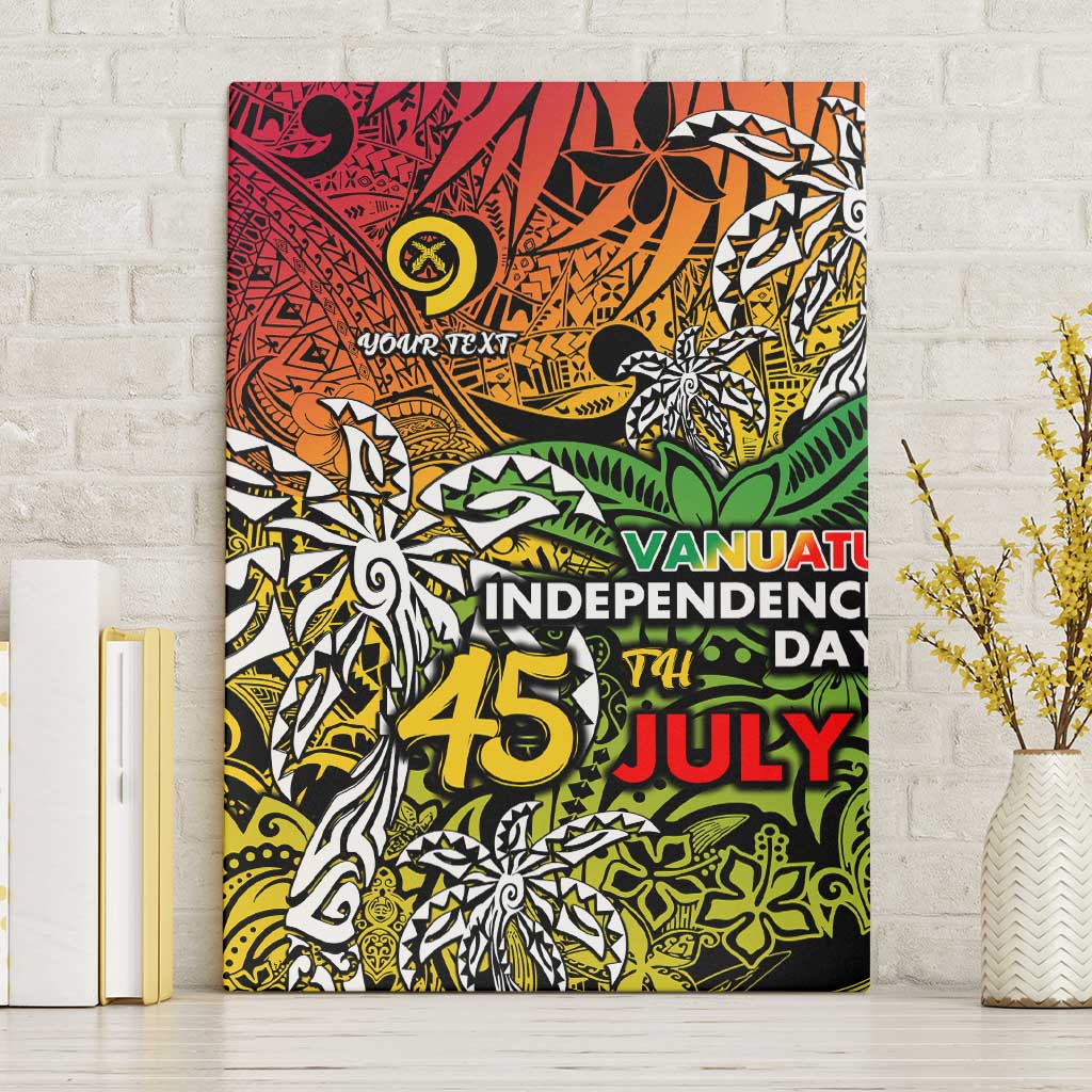 Personalized Vanuatu 45th Independence Anniversary Canvas Wall Art Melanesian Pattern Reggae DT02 Without Frame Art - Polynesian Pride
