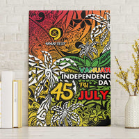 Personalized Vanuatu 45th Independence Anniversary Canvas Wall Art Melanesian Pattern Reggae DT02 Without Frame Art - Polynesian Pride