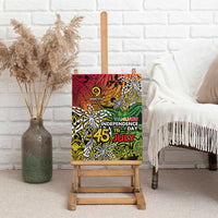 Personalized Vanuatu 45th Independence Anniversary Canvas Wall Art Melanesian Pattern Reggae DT02 - Polynesian Pride