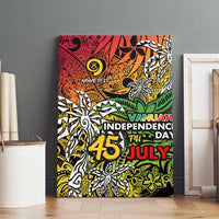 Personalized Vanuatu 45th Independence Anniversary Canvas Wall Art Melanesian Pattern Reggae DT02 - Polynesian Pride
