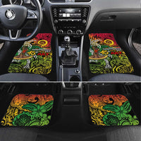 Personalized Vanuatu 45th Independence Anniversary Car Mats Melanesian Pattern Reggae DT02 Set 4pcs Art - Polynesian Pride