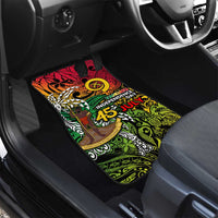 Personalized Vanuatu 45th Independence Anniversary Car Mats Melanesian Pattern Reggae DT02 - Polynesian Pride