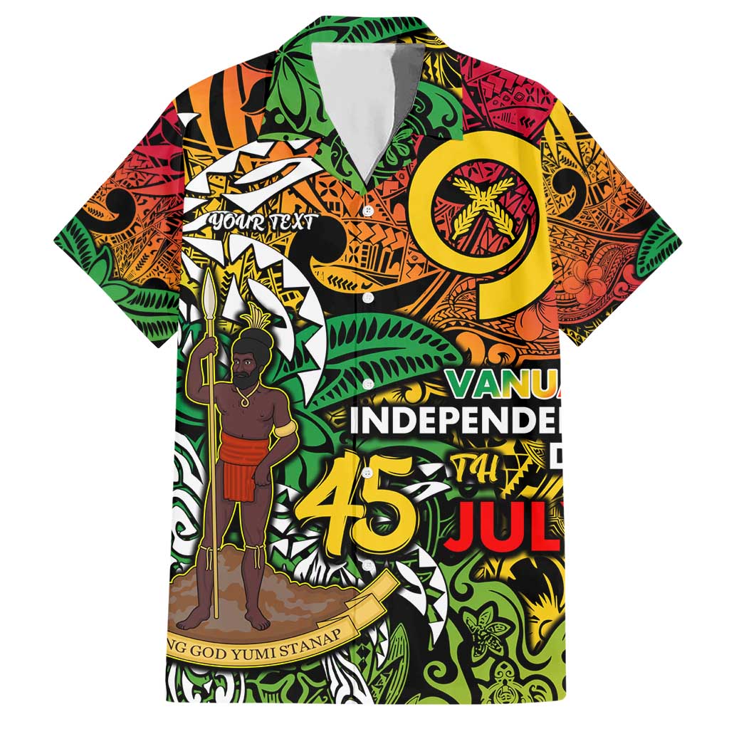 Personalized Vanuatu 45th Independence Anniversary Hawaiian Shirt Melanesian Pattern Reggae DT02 Art - Polynesian Pride