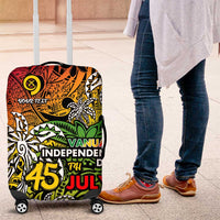 Personalized Vanuatu 45th Independence Anniversary Luggage Cover Melanesian Pattern Reggae DT02 Art - Polynesian Pride