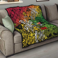 Personalized Vanuatu 45th Independence Anniversary Quilt Melanesian Pattern Reggae - Polynesian Pride