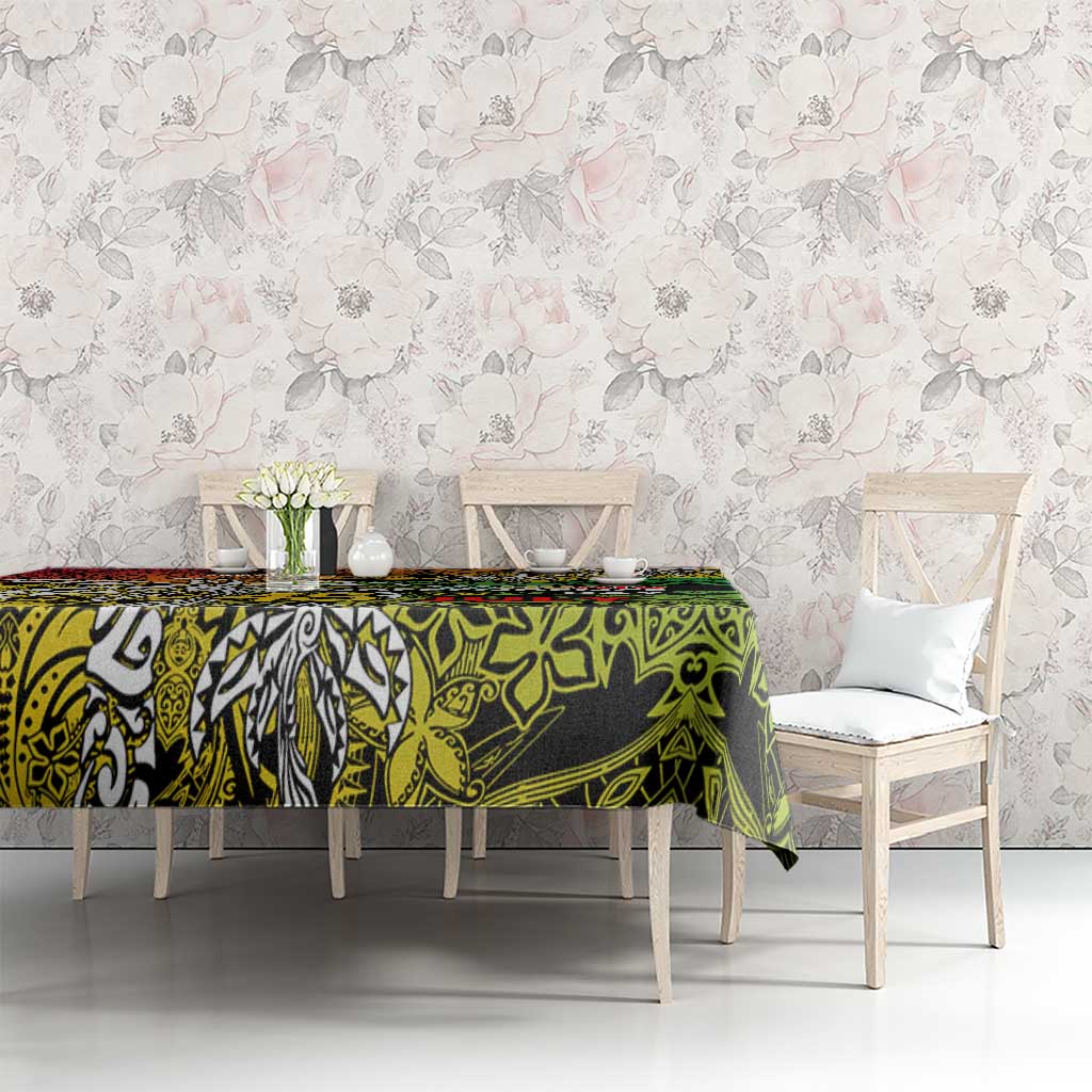 Personalized Vanuatu 45th Independence Anniversary Tablecloth Melanesian Pattern Reggae DT02 - Polynesian Pride